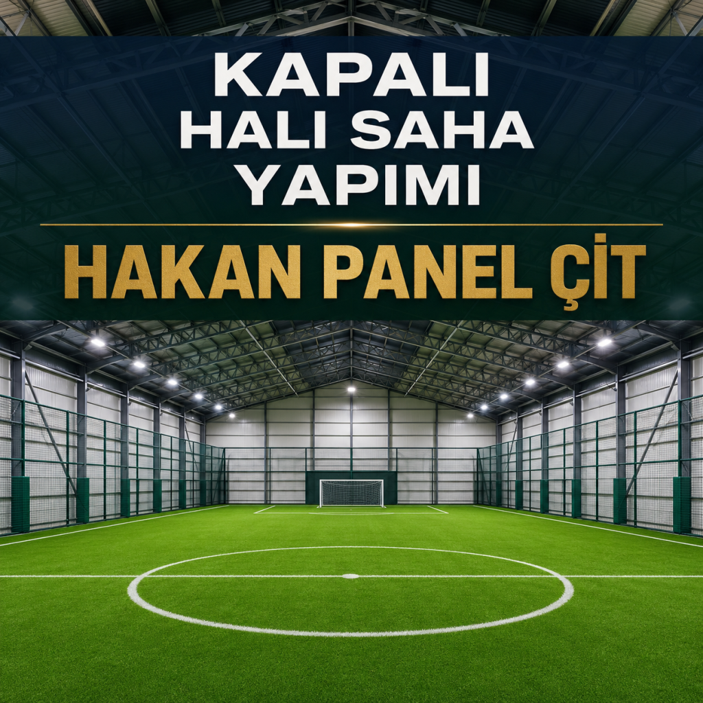 Hakan Panel Çit kapalı halı saha yapımı ve çelik konstrüksiyon uygulaması